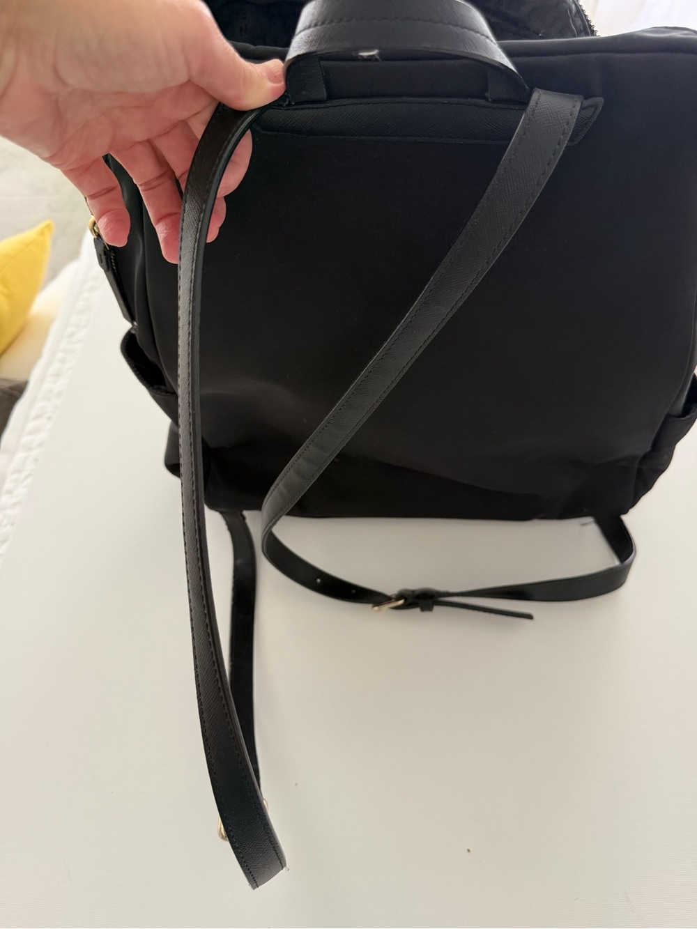 kate spade Black Nylon Backpack with Gold Accents - Picture 5 of 8
